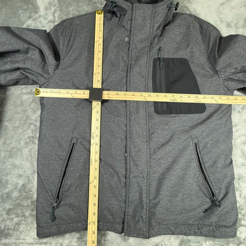 American Eagle Performance Outerwear Men's Large Full Zip Snap Heather Gray Coat - Picture 6 of 14